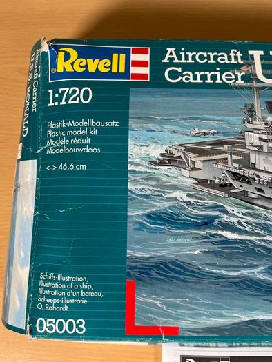 Revell 05003 1:720 USS Ronald Reagan Aircraft Carrier Model