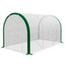 Tunnel Greenhouse, Greenhouse, Zipper Doors, Mesh Windows, Metal Frame, 3.5 x 2 x 2m, White Image 3