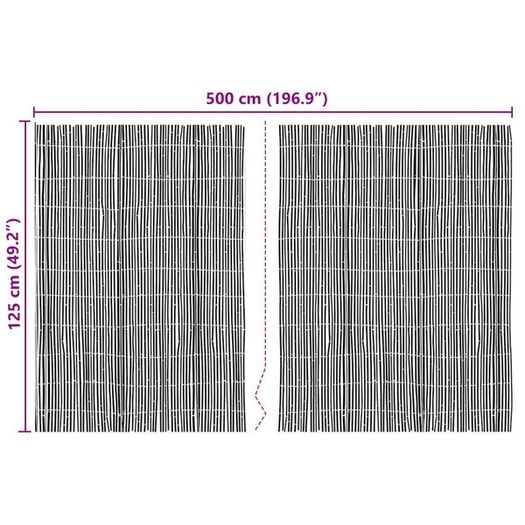 Bamboo Fence Brown 500 x 125 cm Bamboo