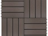 22 pcs Decking Tiles 30x30cm 2 sqm WPC Brown