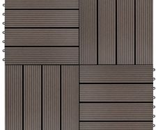 22 pcs Decking Tiles 30x30cm 2 sqm WPC Brown
