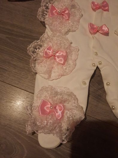 baby girl christening babygro set