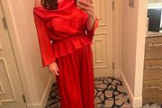 red jumpsuit