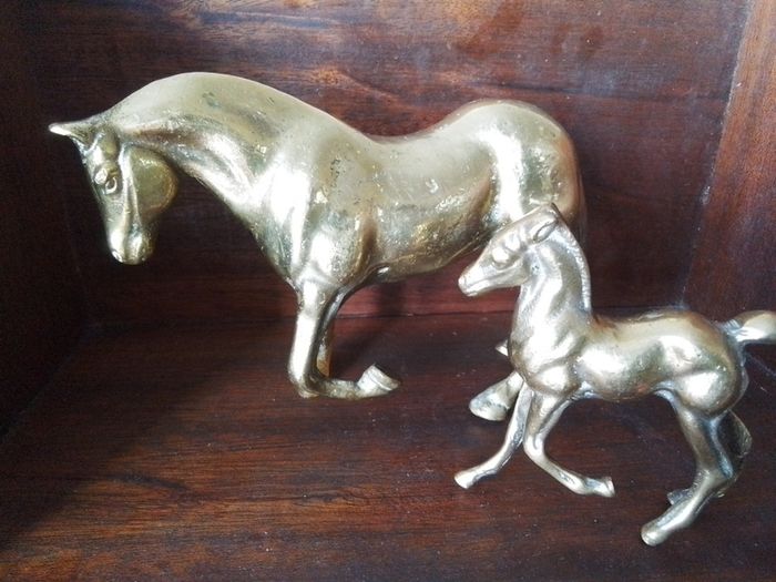 Brass Mare & Foal
