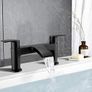 Bath Taps Black Waterfall Mixers Tub Tap Bathtub Filler Taps Bathroom Image 3