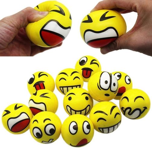Funny Face Squeeze Stress Balls, Finger Exercise/stress Relief Toys, 12pcs Multiple Colours Available, See Photos (free Postage)
