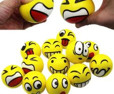 Funny Face Squeeze Stress Balls, Finger Exercise/stress Relief Toys, 12pcs Multiple Colours Available, See Photos (free Postage)