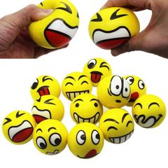 Funny Face Squeeze Stress Balls, Finger Exercise/stress Relief Toys, 12pcs Multiple Colours Available, See Photos (free Postage)
