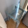 two glass side tables and one glass coffee table Image 4