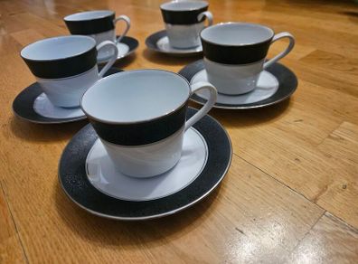 Vintage Noritake Japan. 5 Cups & Saucers.