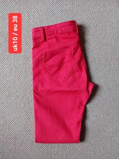 stradivarious red jeans