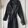 zara leather trench coat Image 2