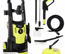 Pressure Washer, 2200W 165bar 450L/H Electric Jet Washer, Snow Foam pressure washer with Adjustable Spray Nozzle, High Power Washers for patio/car/Garden/Yard/Cars/Fences/Driveways