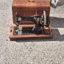 Victorian German Hand Crank Sewing Machine with Original Case Image 4