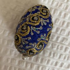 Hand decorated Wooden Ovoid