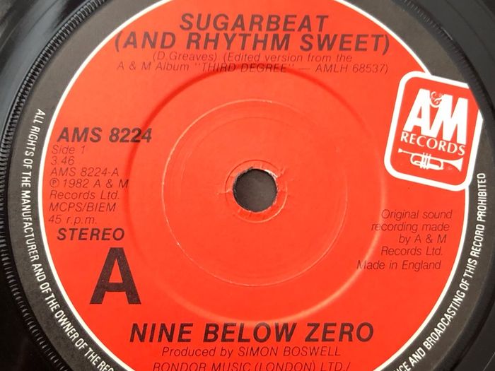 Nine Below Zero - Sugarbeat (1982) 7"