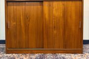 Mid Century Modern Teak Sliding Door Cabinet
