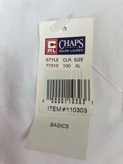New Ralph Lauren Chaps White Shirt XL