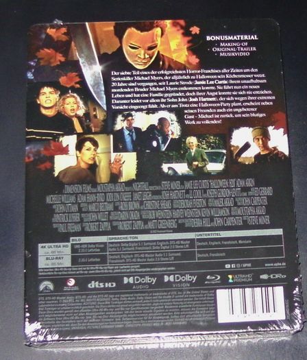 Halloween H20: 20 Years Later Rare 25th Anniversary Limited Edition 4K SteelBook (German Import)