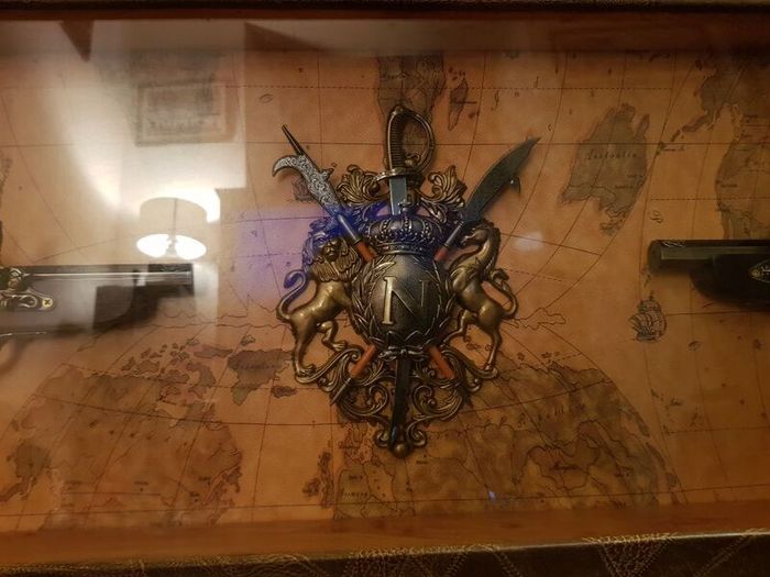 Vintage style wall Decoration with replica pistols