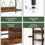 2-Tier Vinyl Record Storage Holder Rack, 250 LP Albums Display Shelf, Wooden Vinyl Storage Rack with Wire Dividers for Records, CDs, Books, Rustic Brown and Black Image 3