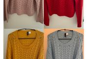 H&amp;M Divided Acrylic Knitted Jumpers X 4
