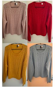 H&M Divided Acrylic Knitted Jumpers X 4