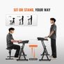 Piano Keyboard Stand and Bench Set, Z Style, Heavy-Duty Digital Piano Music Stand and Seat, 250 lbs Image 2