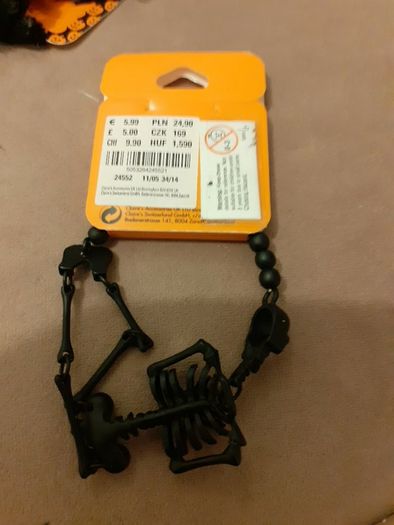 Halloween Skeleton bracelet &3 spider hair clips just bracelet left