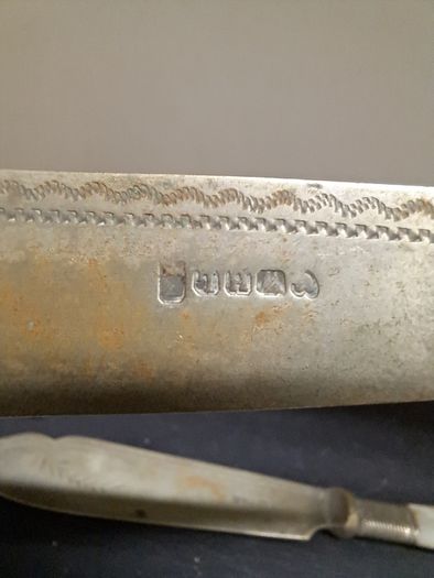Antique Mother of Pearl fish knives