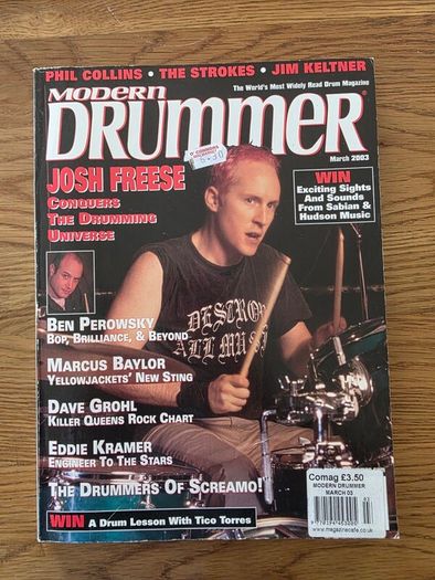 Drum Magazine Bundle. Modern Drummer & Rhythm. Portnoy, Steve Smith, Josh Freese etc.