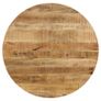 Dining Table Solid Rough Mango Wood and Steel 120x77 cm Image 2