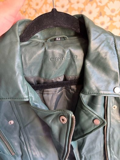 Green Cigno Nero Leather jacket