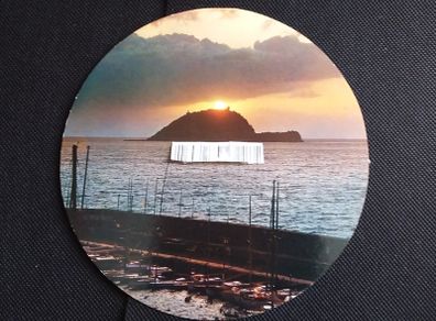 Italy Postcards : Ligurian Coastline , Italian Riviera , Day Break - Circular Postcard