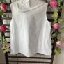 Bnwt white sleeveless top premiun brand Orly size medium 100% cotton Image 8