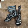 Black Genuine leather Gladiator Ankle sandals, ALDO Size 6 Image 3