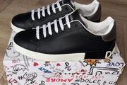 Dolce And Gabbana Men's Logo Portofino Leather Low-top Trainers