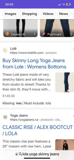 Ladies Lole jeans