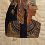 Egyptian Papyrus Painting Framed Queen Cleopatra Profile Image 3