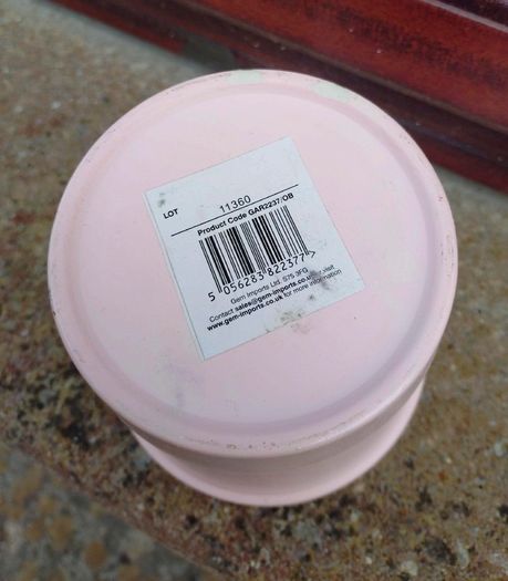 Light Pink & White Plant Pots.