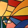 Stain Glass Original Oil Painting Image 3