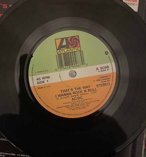 AC/DC That's the way I want to rock n roll limited edition picture sleeve 7 inch vinyl record
