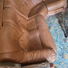 Leather Corner Suite with storage