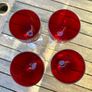Ruby Red Wine Goblets With Clear 5 Bubble Stem - Set of 4 Image 4
