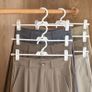 White Plastic Hangers with Clips for Skirts or Trousers White Plastic Hangers with Clips for Skirts or Trousers x20 Image 4