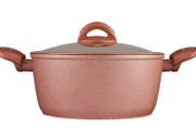 Forged Casserole Dish with Non-Stick Coating , Soft Touch Handles and Tempered Glass Lid, 24 cm (FREE POSTAGE)