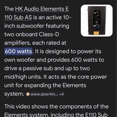 HK elements speaker system