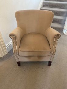 Velvet bedroom chair