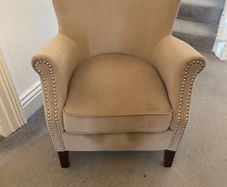 Velvet bedroom chair