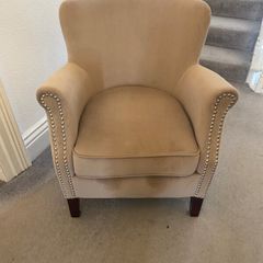 Velvet bedroom chair
